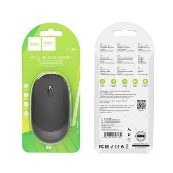 Мышь беспроводная Hoco DI04 (Bluetooth 4.0,1200dpi) цвет: Чёрный