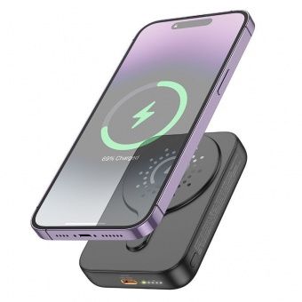 Внешний аккумулятор Hoco J117A  10000 mAh (PD20W,MagSafe) цвет: черный