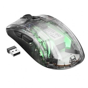 Мышь игровая беспроводная Hoco DI52 (500 мАч,2400dpi) цвет: Чёрный