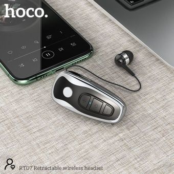 Bluetooth-гарнитура Hoco RT07 цвет: Чёрный (Bluetooth 5.0; 110мАч)
