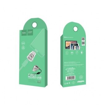 Адаптер Hoco UA8 Адаптер  Type-c - micro USB цвет: серебристый