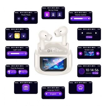 Беспроводные наушники Hoco EQ21 TWS (Touch screen,ANC+ENC) цвет: белый