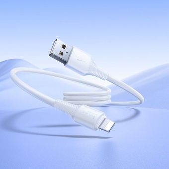 Дата-кабель Hoco X120 IP (1м., 2.4A) цвет: белый