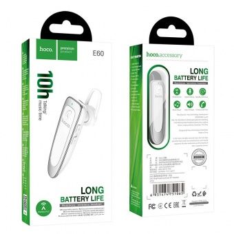 Bluetooth-гарнитура Hoco E60 цвет: белый