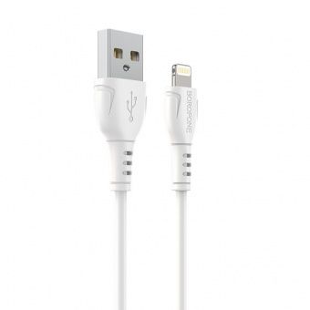 Дата-кабель BOROFONE BX51 IP (1м., 2.4A), цвет: белый