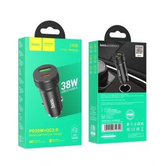 Автомобильное ЗУ Hoco Z49B (PD20W+18W QC3.0) цвет: Чёрный