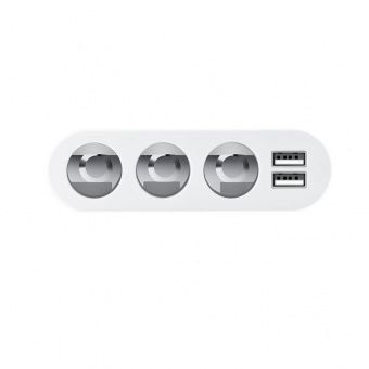 Автомобильное ЗУ Hoco Z13 (0.55 м., 2USB: 2.1A, дисплей, 3 прик-ля)