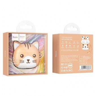 Беспроводные наушники Hoco EW46 TWS цвет: кошка цвета хаки