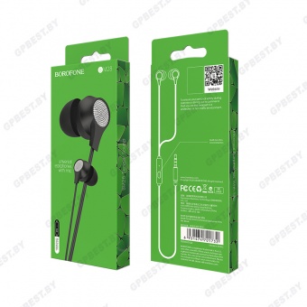 Наушники BOROFONE BM28 с микрофоном, цвет: Чёрный