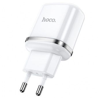 Сетевое зарядное устройство Hoco N4 (2USB: 5V 2.4A) цвет: белый