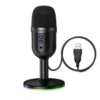Микрофон настольный Hoco L25 USB цвет: черный