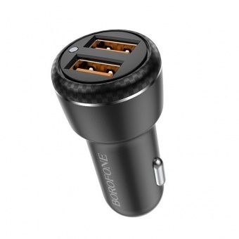 Автомобильное ЗУ Borofone BZ17 (2USB: QC3.0) цвет: Чёрный