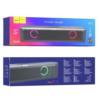 Беспроводная колонка Hoco DS31 (500 mAh,2x3W) цвет: Чёрный