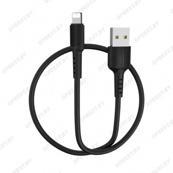 Дата-кабель BOROFONE BX16 IP (1м., 2A), цвет чёрный
