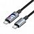 Дата-кабель Hoco U144 Type-C to Type-C (60W,нейлон,подсветка,1,2 м) цвет: Чёрный
