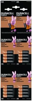 Батарейки алкалиновые DURACELL LR6/MN1500 4BPx4 AA