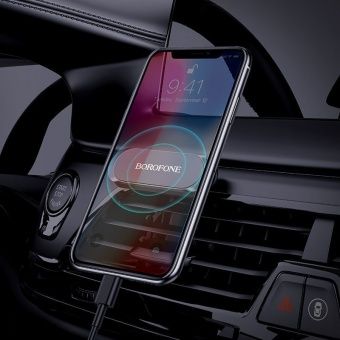 Автодержатель BOROFONE BH28 магнитный, липучка цвет: Чёрный