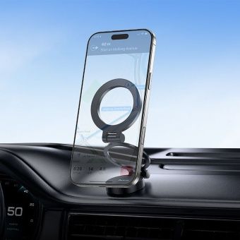 Автодержатель Hoco H98 складное магнитное кольцо цвет: черный       