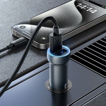 Автомобильное ЗУ Hoco Z54 (2 USB: 3.1A) цвет: металлик