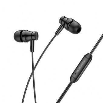 Наушники Borofone BM67 с микрофоном (1.2 м), цвет: Чёрный