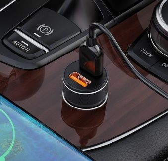 Автомобильное ЗУ Hoco DZ11 (2USB: 5V/2.4A) цвет: Чёрный