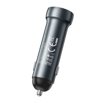 Автомобильное ЗУ Hoco Z54 (2 USB: 3.1A) цвет: металлик