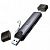 Картридер Hoco HB56A  3 в 1  (USB/IPна SD/TF3.0 + USB 2.0) цвет: металлик