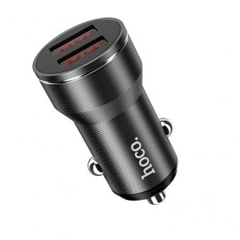 Автомобильное ЗУ Hoco DZ11 (2USB: 5V/2.4A) цвет: Чёрный