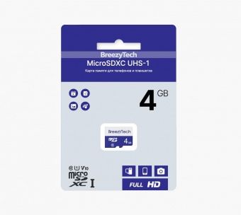 Карта памяти micro SD BreezyTech 4GB Class 6 (без адаптера)