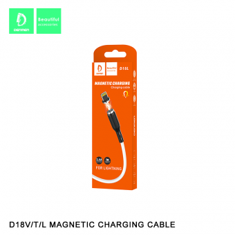 Дата-кабель Denmen D18L  IP (магнитный, 1м, 2.4A)