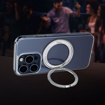 Чехол Hoco AS1 для iP15 Pro магнитный с кольцом цвет: прозрачный