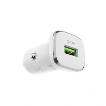 Автомобильное ЗУ BOROFONE BZ12A (1USB: QC3.0) цвет: белый