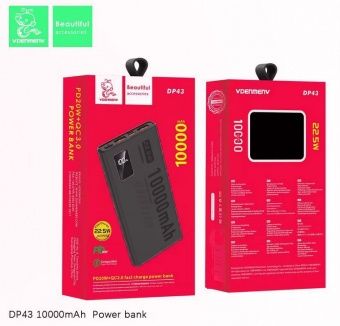 Внешний аккумулятор VDENMENV DP43  10000mAh (QC3.0+PD20W) цвет: Чёрный