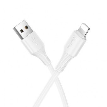 Дата-кабель Hoco X120 IP (1м., 2.4A) цвет: белый