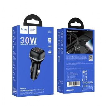 Автомобильное ЗУ Hoco Z58 (PD30W) цвет: Чёрный
