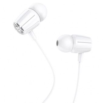 Наушники Hoco M88 с микрофоном (1.2 м), цвет: белый