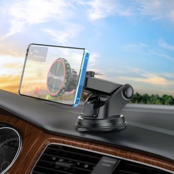 Автодержатель Hoco CA98 магнит, присоска цвет: Чёрный