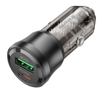 Автомобильное ЗУ Borofone BZ25 (PD38W + QC3.0) цвет: прозрачный