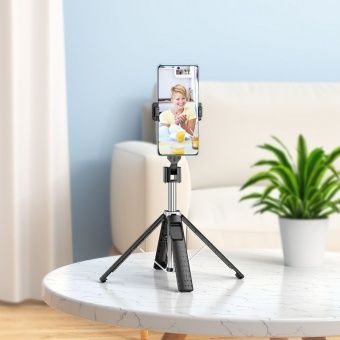 Монопод для селфи Hoco K18 Беспроводной Bluetooth цвет: Чёрный