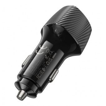 Автомобильное ЗУ Borofone BZ31A (2USB: 5V/2.4A) цвет: Чёрный