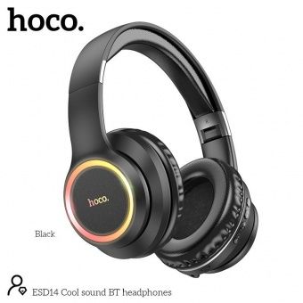Беспроводные наушники Hoco ESD14 полноразмерные с микрофоном цвет: Чёрный