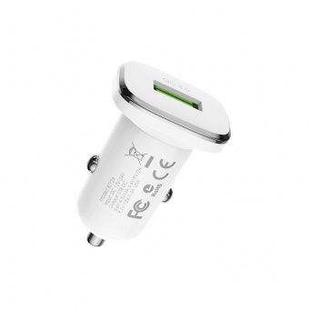 Автомобильное ЗУ BOROFONE BZ12A (1USB: QC3.0) цвет: белый