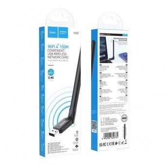 Адаптер Hoco HB32 Wi-Fi (USB)   цвет: Чёрный