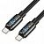 Дата-кабель Hoco U143 Type-C to Type-C (240W,дисплей,1,2 м) цвет: Чёрный