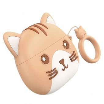 Беспроводные наушники Hoco EW46 TWS цвет: кошка цвета хаки