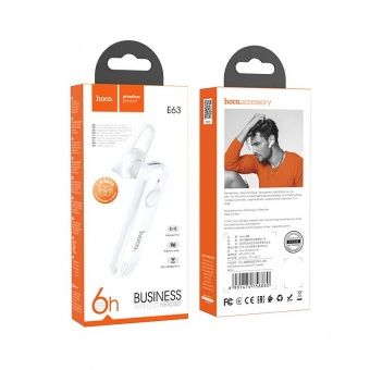 Bluetooth-гарнитура Hoco E63 цвет: белый