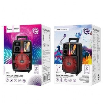 Беспроводная колонка Hoco BS37 с микрофоном цвет: Чёрный