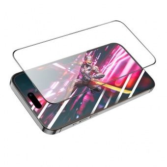 Стекло защитное Hoco A34  9D для iP 15 Pro цвет: Чёрный