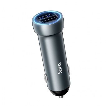 Автомобильное ЗУ Hoco Z54 (2 USB: 3.1A) цвет: металлик