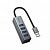 Адаптер Hoco HB1B  (USB -4 USB 3.0,1m)  цвет: металлик